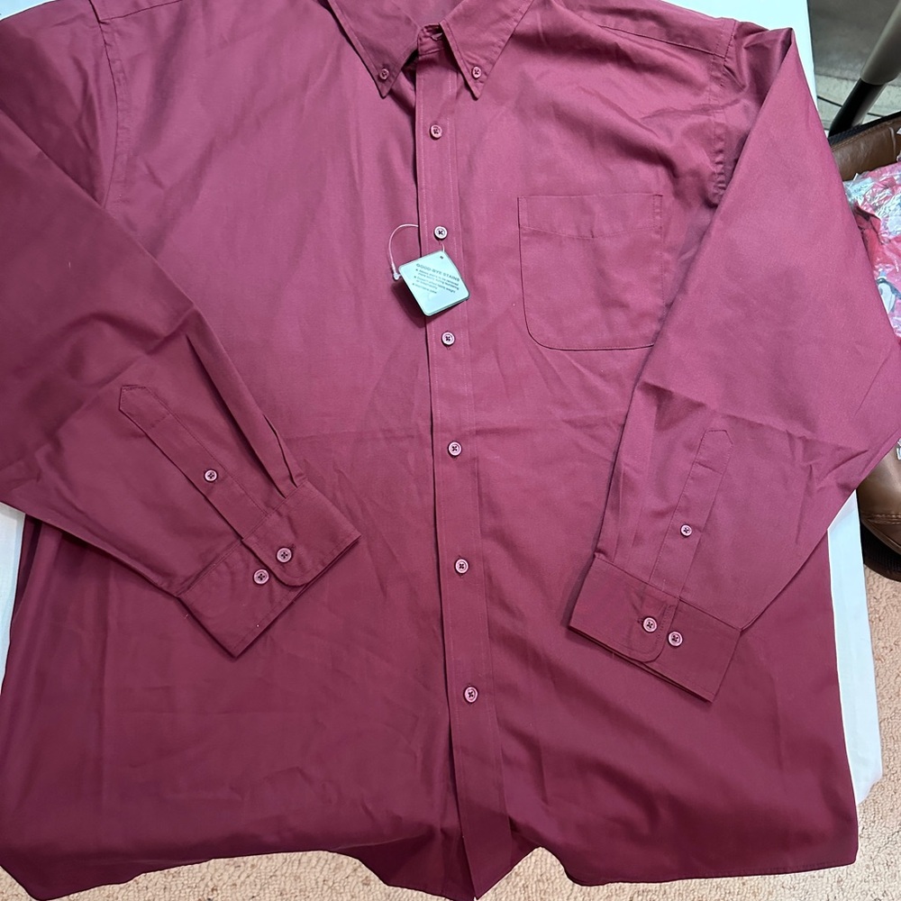 Men's Maroon‎ Shirt Size 3XL NEW